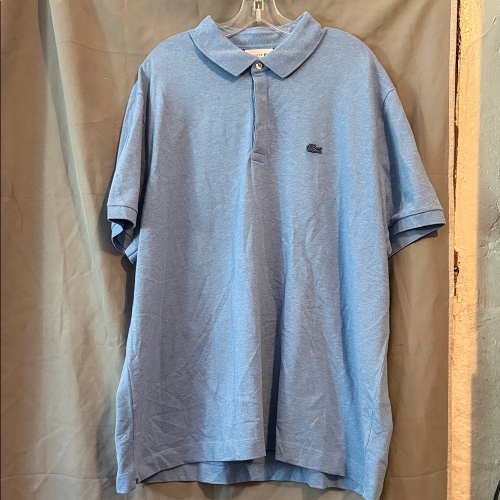 Lacoste Men's Blue Polo Golf Shirt in blue. Size 4XL